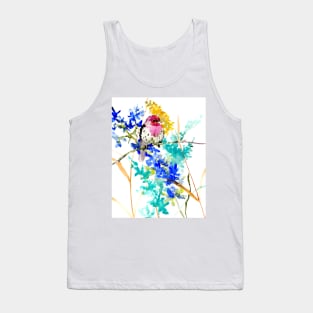 House Finch And Wild flowers Tank Top